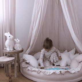 Baldachýn bavlnený púdrovo ružová