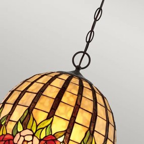 Quoizel QZ-ROSECLIFFE-P - Luster na reťazi Tiffany ROSECLIFFE 3xE27/100W/230V
