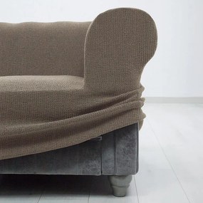 Super strečové poťahy HARMONIA oriešková kreslo ušiak (š. 70 - 100 cm)