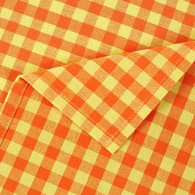 Biante Kuchynská bavlnená utierka Olivia OL-006 Oranžovo-žltá kocka malá