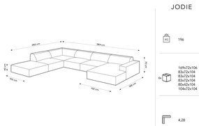 Béžová rohová pohovka z textílie bouclé (ľavý roh) Jodie – Micadoni Home
