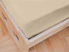 Jersey plachta do detskej postieľky svetlobéžová 70 x 140 cm