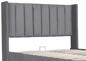 InternetovaZahrada Čalúnená posteľ Savona 140 x 200 cm - tmavo šedá