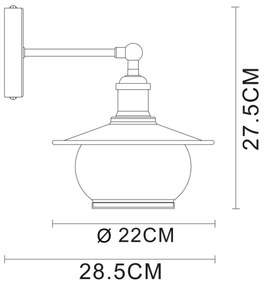 GLOBO 69030W - Nástenné svietidlo NEVIS 1xE27/60W
