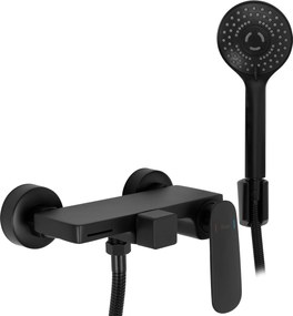 REA Berg, vaňová batéria s ručnou sprchovou sadou, čierna, REA-B2040