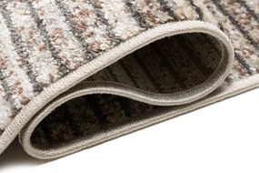 Moderný koberec v hnedých odtieňoch s tenkými pruhmi Šírka: 80 cm | Dĺžka: 150 cm