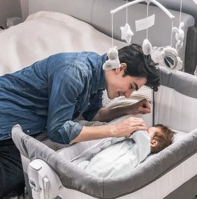 AD Detská postieľka k posteli CAM sivá Farba: Sivá