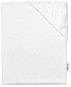 Baby Nellys Detská jersey plachta do postieľky - biela, 140 x 70 cm 120x60