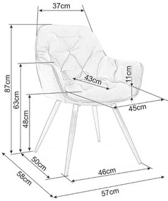 Olivová stolička CHERRY z eko kože