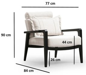 Krémové kreslo Apollo – Artie