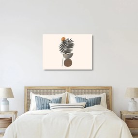 Sklenený obraz - Abstrakcia s palmovým listom (70x50 cm)