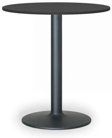 Konferenčný stolík FILIP II, priemer 80 cm, čierna podnož, grafit