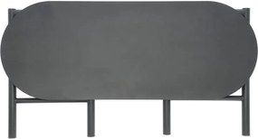 Čierna kovová záhradná lavica Disc – Zone