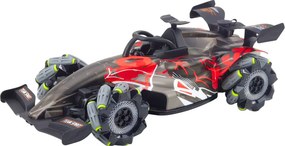 LEAN Toys Diaľkovo ovládané pretekárske auto RC 1:10, svetlá, zvuky, vodná para, červené