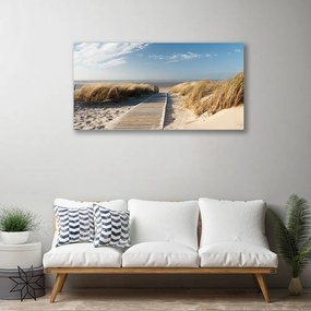 Obraz na plátne Pláž chodník krajina 125x50 cm