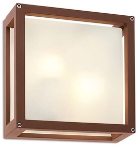 Redo 9893 - Vonkajšie nástenné svietidlo BRICK 2xE27/42W/230V IP54 hnedá