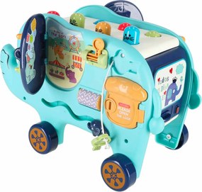 KIK Montessori interaktívny sloník – triedič tvarov a zatĺkač s kladivkom, 26 cm