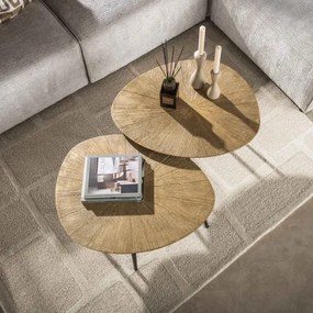 Konferenčný stôl 32-40 Ray 2-set Drevo Antique Gold  - Komfort-nábytok