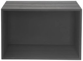 Antracitový drevený úložný box 36x26x15 cm – Orion