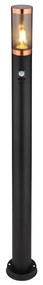 Globo 3159BCS-Von. lampa so senzorom BOSTON 1xE27/15W/230V IP44 110cm čierna/meď GL7903