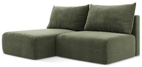 Zelená rozkladacia/s úložným priestorom rohová pohovka (ľavý roh) Kalena – Makamii