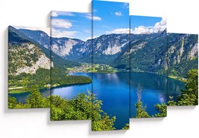 Obraz - Halštatské jazero, Hallstatt, Rakúsko (150x105 cm)