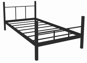 Jednolôžková posteľ 90 cm Genre (čierna). Vlastná spoľahlivá doprava až k Vám domov. 1107798