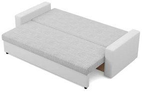 Trojmiestna rozkladacia sedačka LUNA sivá / biela