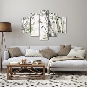 Obraz - Bambusy, kresba (150x105 cm)