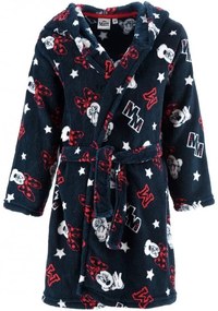 Detský / dievčenský coral fleece župan s kapucňou Minnie Mouse - Disney, EU 128 Tmavo modrá
