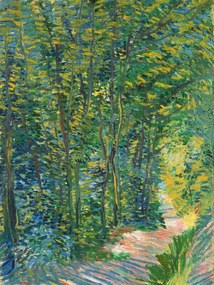 Obrazová reprodukcia A path in the woods (Vintage Landscape) - Vincent van Gogh, (30 x 40 cm)