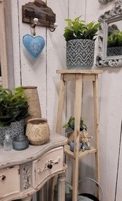 Modré závesné kovové srdce so zdovením Heartic - 16*1*15 cm