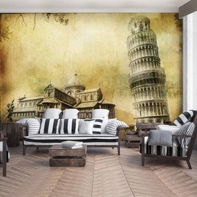 Fototapeta - Vintage Art Pisa (254x184 cm)