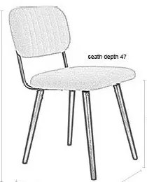 Krémová jedálenská stolička Jake – White Label