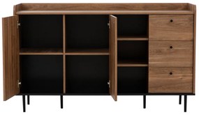 Komoda K2D3SZ Peczo PC01, Farby: brandy castello / brandy castello + čierna