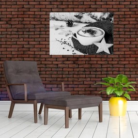 Obraz - Zimné cappuccino (90x60 cm)