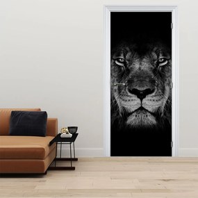 Fototapeta na dvere - Lev a jeho majestátnosť (95x205cm)