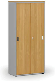 Skriňa so zasúvacími dverami PRIMO GRAY, 800 x 420 x 1781 mm, sivá/buk