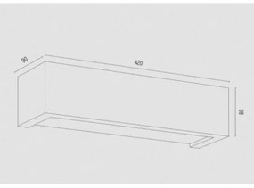 Argon 7169 - Nástenné svietidlo CASERTA 2xE27/15W/230V 42 cm