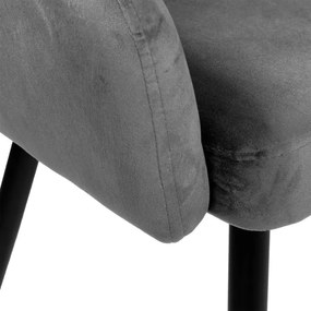 Jedálenská stolička ATLANTA zamatová, grafitová