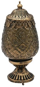 LED medený kov s patinou stolná lampa