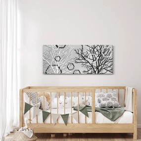Abstraktný obraz so stromami (120x50 cm)