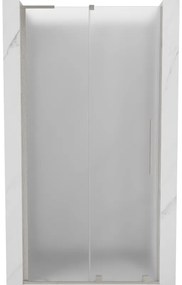 Mexen Velar L, posuvné sprchové dvere do otvoru 90 cm, 8mm sklo námraza, brúsená oceľ, 871-090-003-31-97