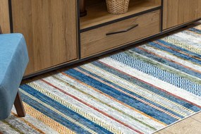 Protišmykový koberec / behúň ANDRE 35950 modrý / žltý