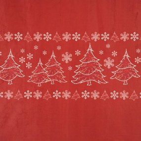 VIANOČNÝ ZATEMŇOVACÍ ZÁVES NA KRÚŽKOCH RUBI 140X250 ČERVENÁ