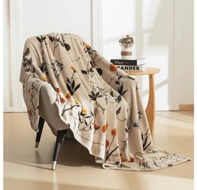 Mikroplyšová deka HERBÁŘ, béžová Rozmer: 200 x 220 cm
