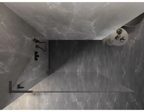 Mexen Lunar L sprchová stena ľavá 50 x 200 cm, 8mm číre sklo, brúsený grafit, 830L-050-000-66-00-L