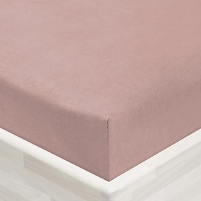 Detské jersey napínacie prestieradlo do postieľky JR-024 Hnedoružové 60 x 120 x 10 cm - do postieľky