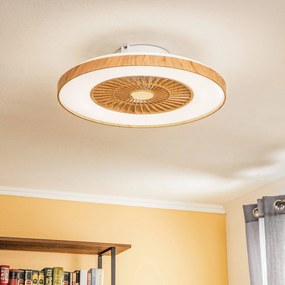 Starluna Narmin stropný LED ventilátor Tuya drevo