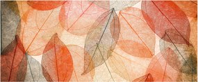 Obraz maľovaného jesenného lístia (120x50 cm)
